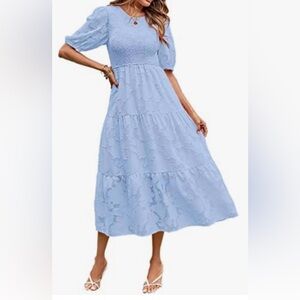 Women’s Blue Ruched Dress